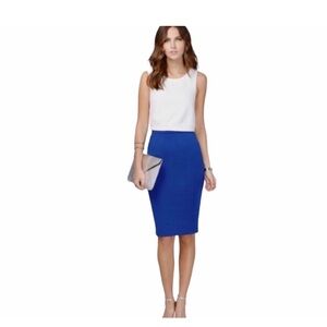 J. Crew Number 2 Royal Blue Wool Pencil Skirt Size 2